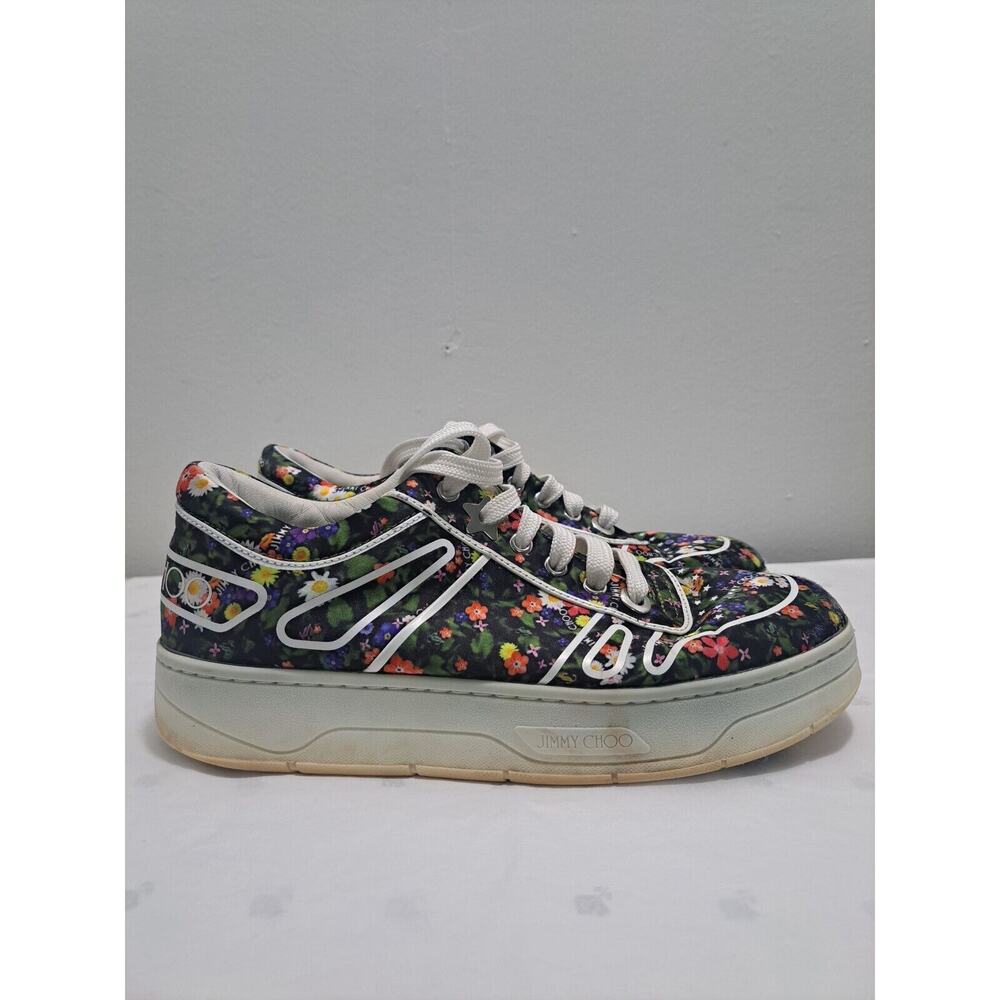 Jimmy Choo Hawaii Floral Ditsy Print Low Top Sneakers Size 37.5